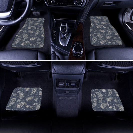 Grey Paisley Pattern Car Floor Mats Custom Car Accessories - Gearcarcover - 2