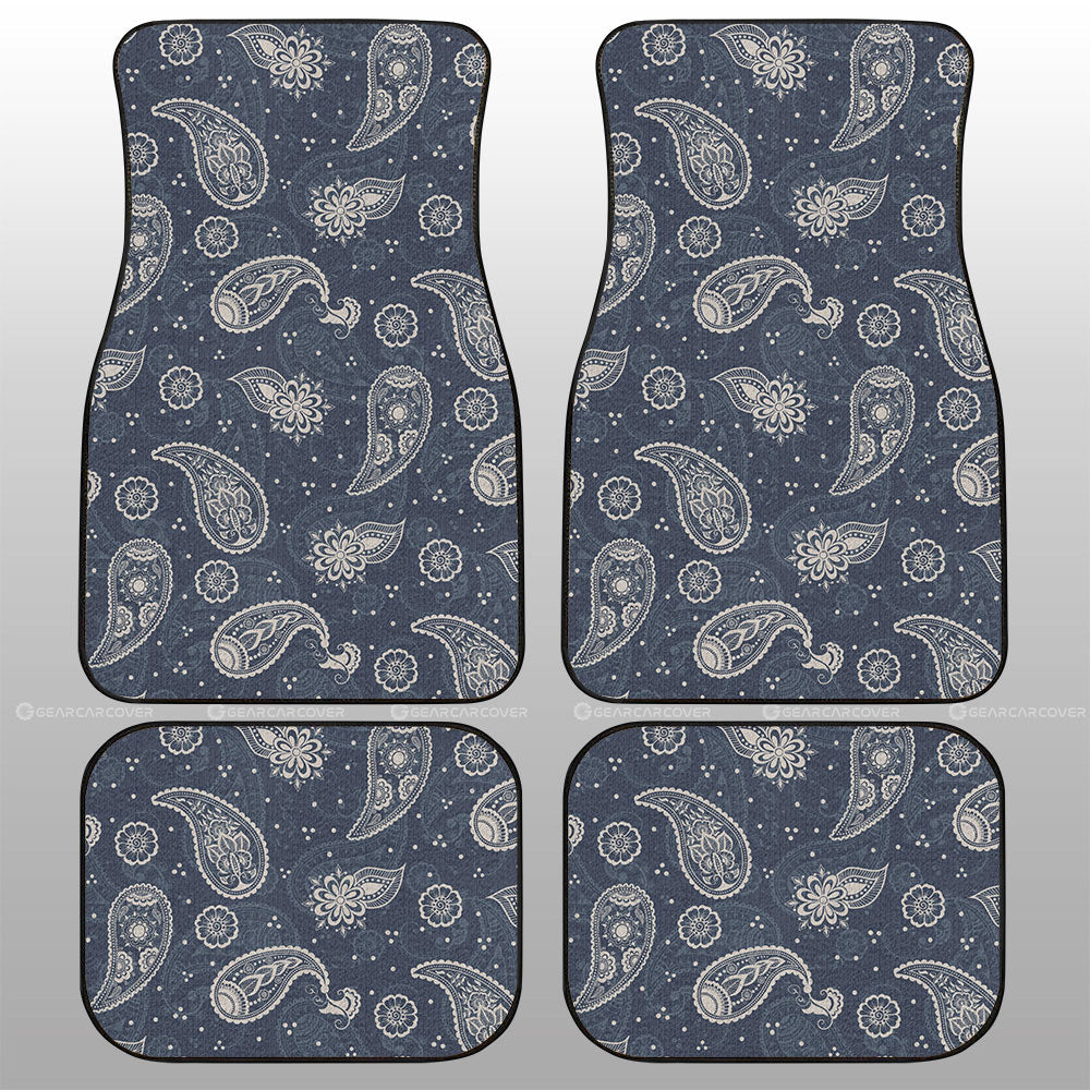 Grey Paisley Pattern Car Floor Mats Custom Car Accessories - Gearcarcover - 1