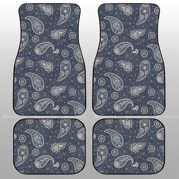 Grey Paisley Pattern Car Floor Mats Custom Car Accessories - Gearcarcover - 1