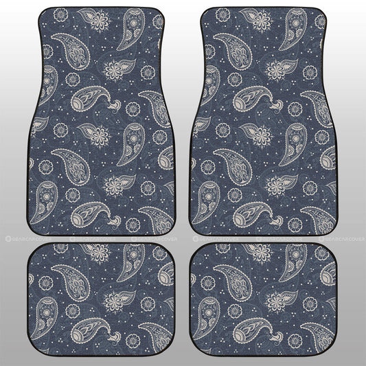 Grey Paisley Pattern Car Floor Mats Custom Car Accessories - Gearcarcover - 1