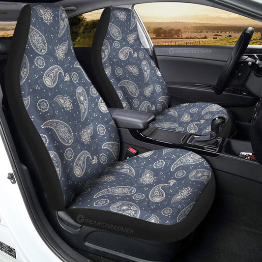 Grey Paisley Pattern Car Seat Covers Custom Car Accessories - Gearcarcover - 2