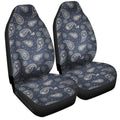 Grey Paisley Pattern Car Seat Covers Custom Car Accessories - Gearcarcover - 3