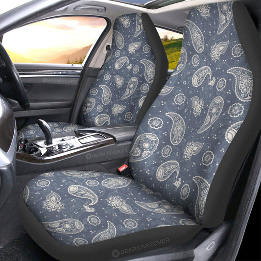 Grey Paisley Pattern Car Seat Covers Custom Car Accessories - Gearcarcover - 1