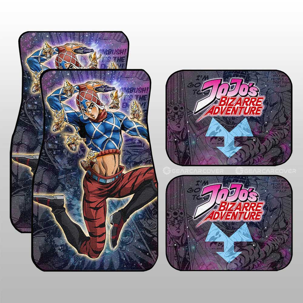 Guido Mista Car Floor Mats Custom Galaxy Style JJBA Car Accessories - Gearcarcover - 1
