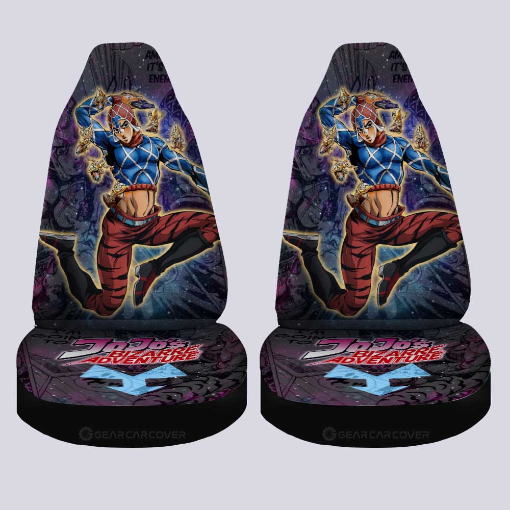 Guido Mista Car Seat Covers Custom Galaxy Style JJBA Car Accessories - Gearcarcover - 4