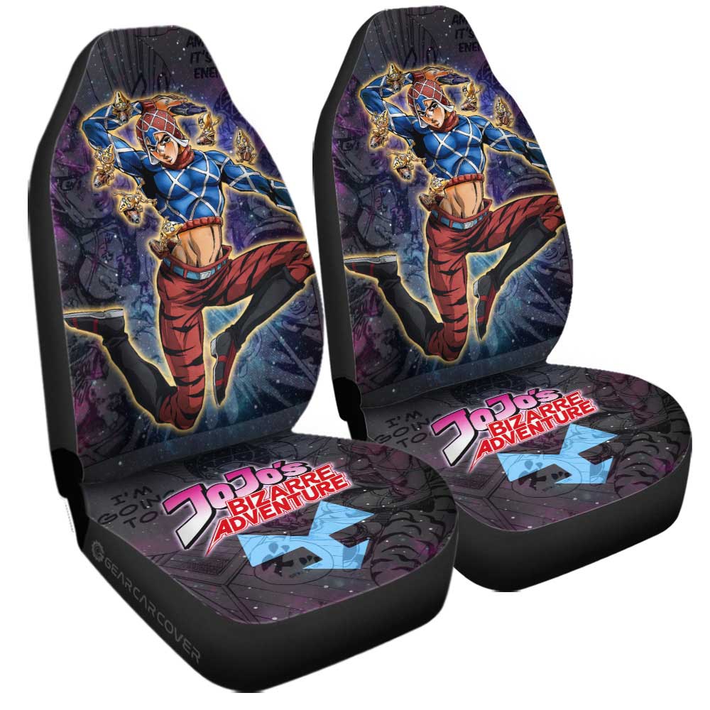 Guido Mista Car Seat Covers Custom Galaxy Style JJBA Car Accessories - Gearcarcover - 3
