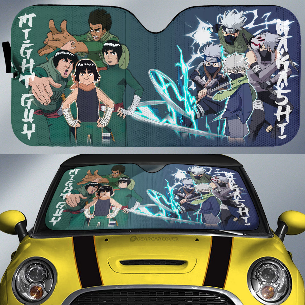 Guy And Kakashi Car Sunshade Custom Anime Car Accessories - Gearcarcover - 1