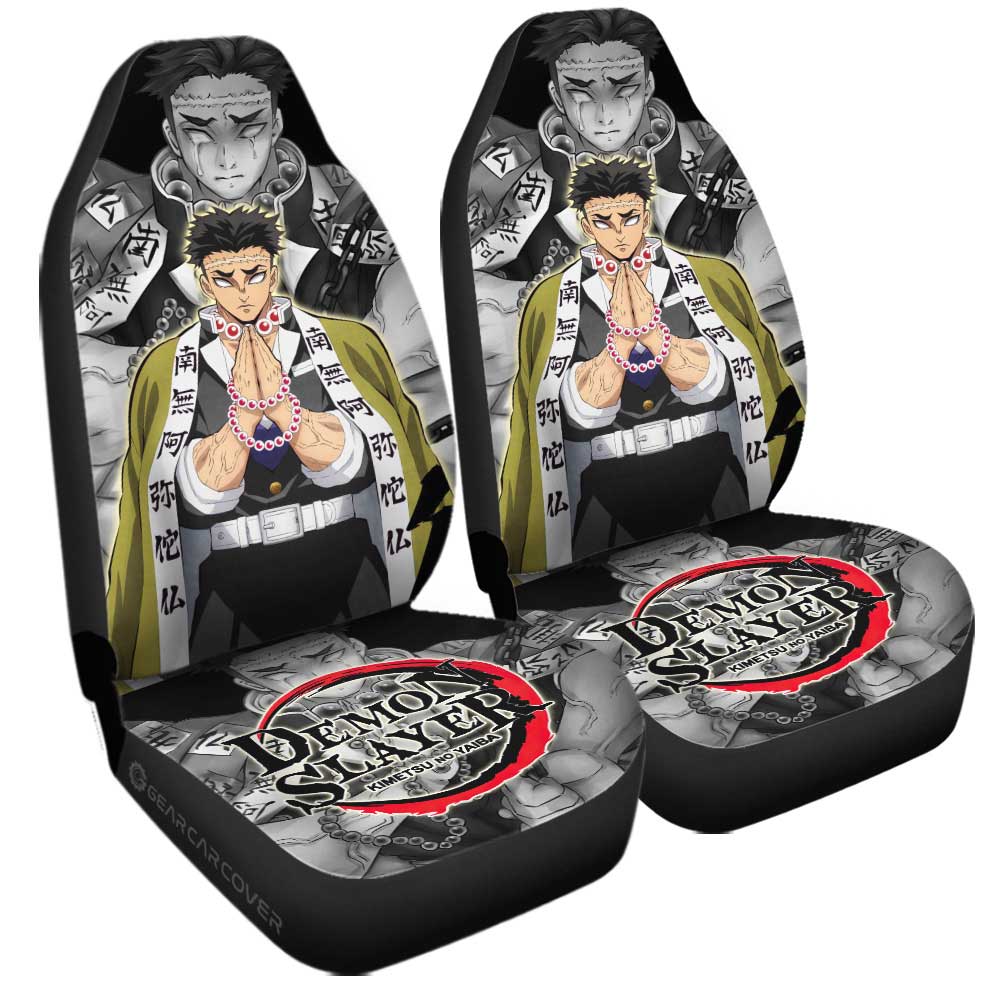 Gyomei Himejima Car Seat Covers Custom Demon Slayer Anime Car Accessories - Gearcarcover - 3