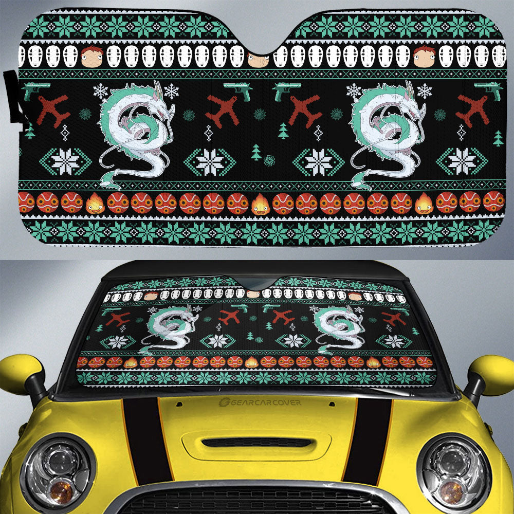 Haku Dragon Car Sunshade Custom Car Accessories - Gearcarcover - 1