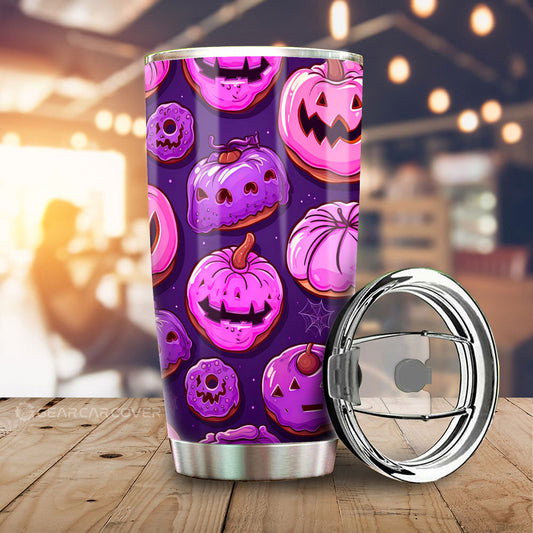 Halloween Donuts Tumbler Cup Custom Girly Pattern Car Accessories - Gearcarcover - 1