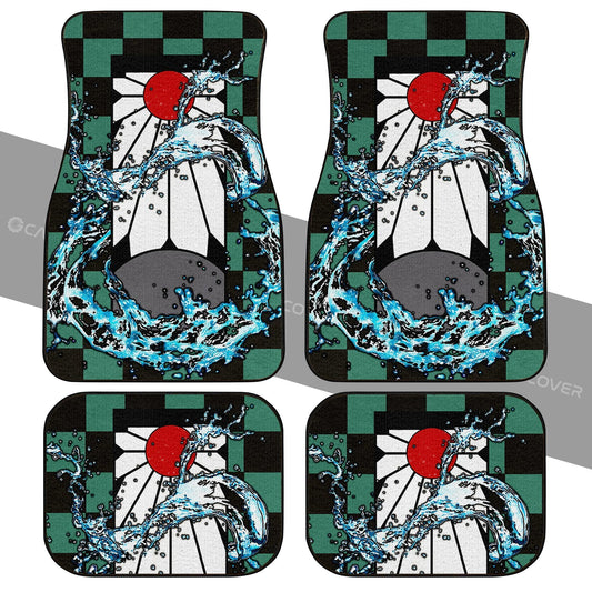 Hanafuda Tanjiro Car Floor Mats Custom Demon Slayer Anime Car Accessories - Gearcarcover - 2