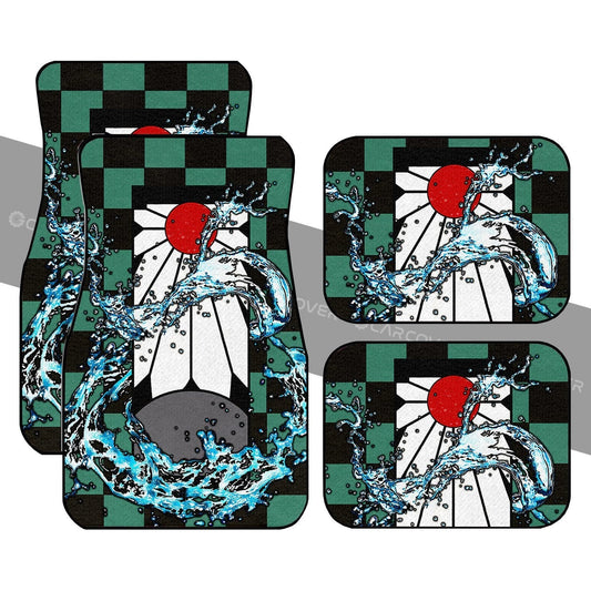 Hanafuda Tanjiro Car Floor Mats Custom Demon Slayer Anime Car Accessories - Gearcarcover - 1