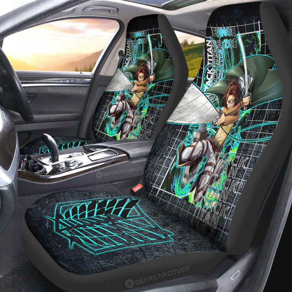 Hange Zoe Car Seat Covers Custom Attack On Titan Car Accessories - Gearcarcover - 1