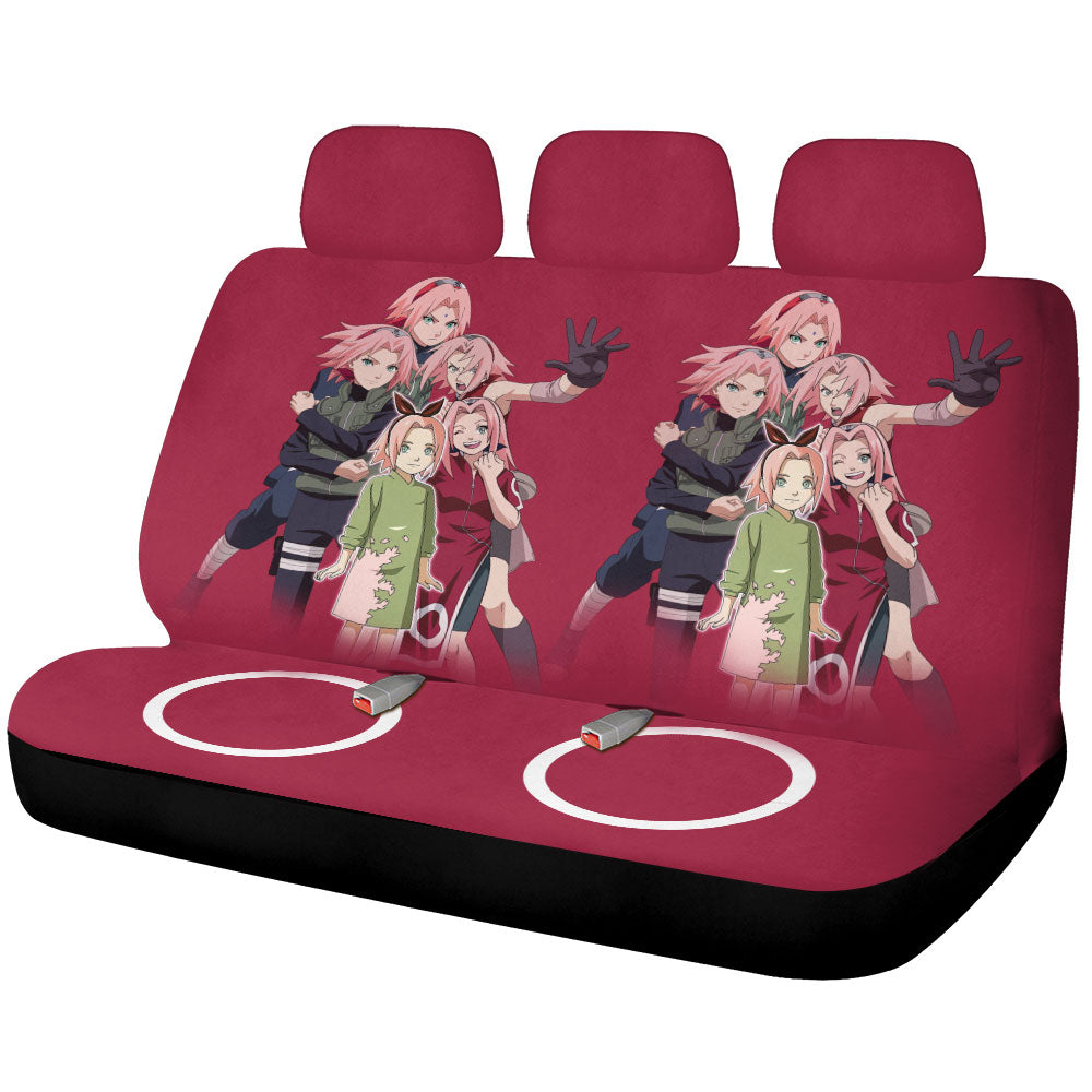 Haruno Sakura Car Back Seat Covers Custom Anime Car Accessories - Gearcarcover - 1