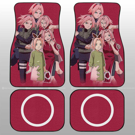 Haruno Sakura Car Floor Mats Custom Anime Car Accessories For Fans - Gearcarcover - 2