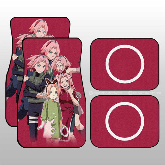 Haruno Sakura Car Floor Mats Custom Anime Car Accessories For Fans - Gearcarcover - 1