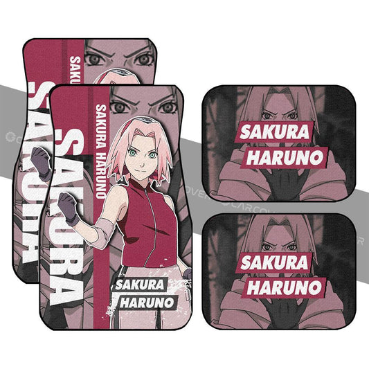 Haruno Sakura Car Floor Mats Custom Anime Car Accessories - Gearcarcover - 1