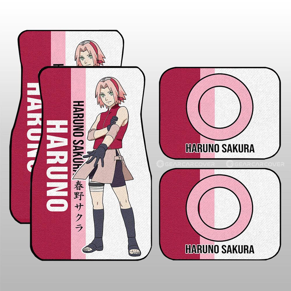 Haruno Sakura Car Floor Mats Custom Anime Car Accessories - Gearcarcover - 1