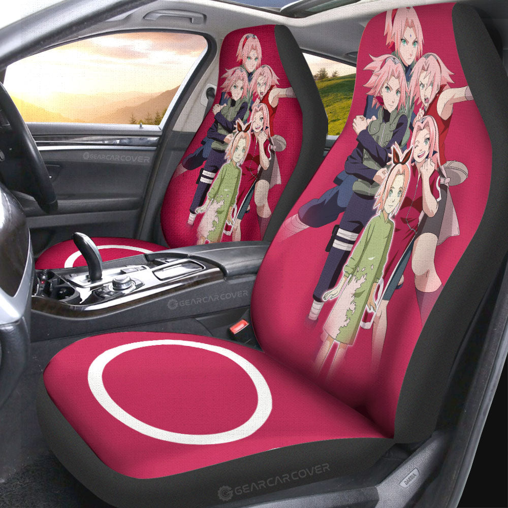 Haruno Sakura Car Seat Covers Custom Anime Car Accessories For Fans - Gearcarcover - 2