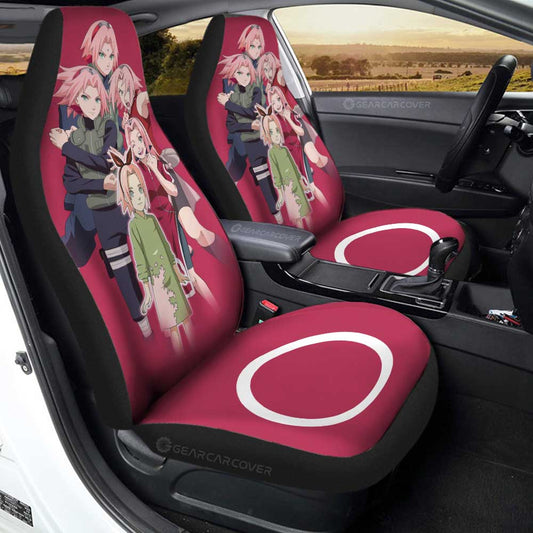 Haruno Sakura Car Seat Covers Custom Anime Car Accessories For Fans - Gearcarcover - 1