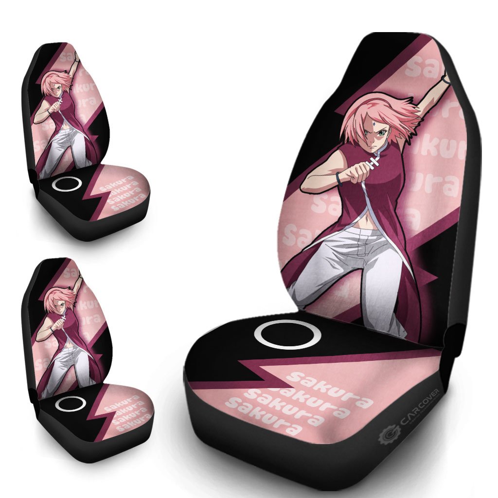 Haruno Sakura Car Seat Covers Custom Anime Car Interior Accessories - Gearcarcover - 4