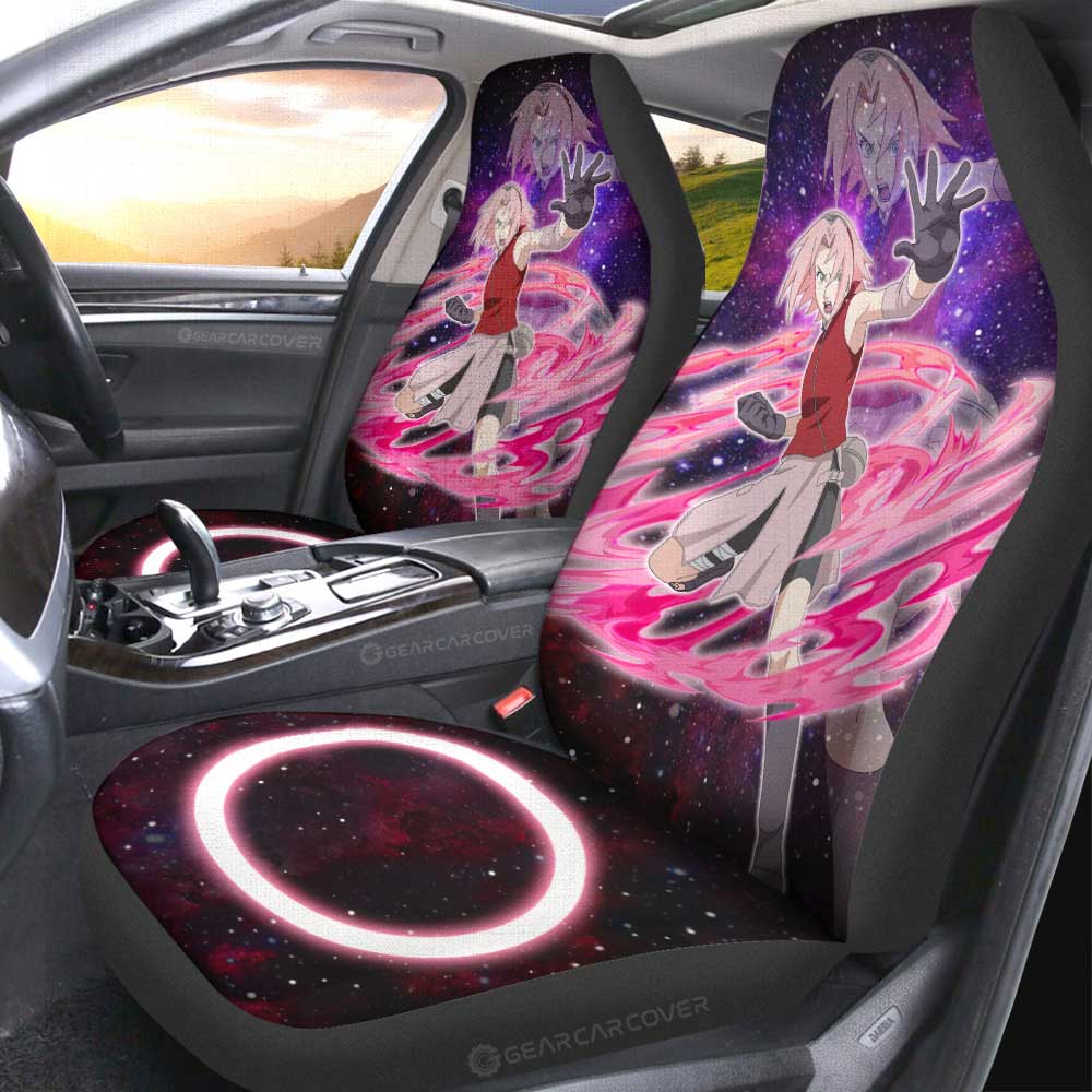 Haruno Sakura Car Seat Covers Custom Anime Galaxy Style Car Accessories For Fans - Gearcarcover - 2