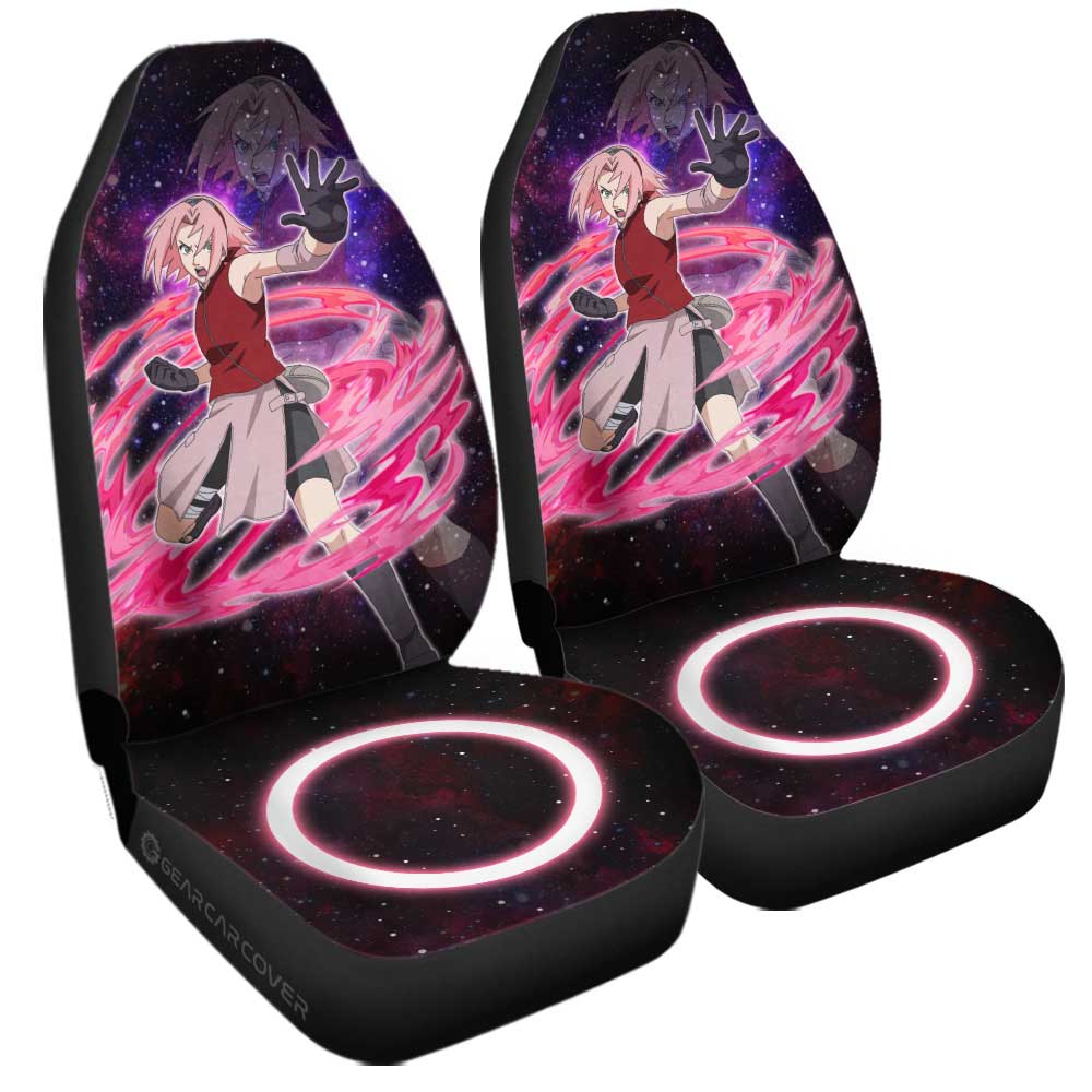 Haruno Sakura Car Seat Covers Custom Anime Galaxy Style Car Accessories For Fans - Gearcarcover - 3