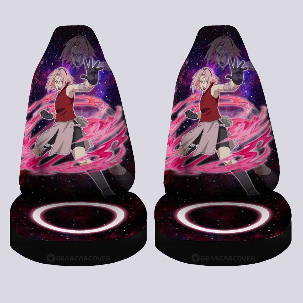 Haruno Sakura Car Seat Covers Custom Anime Galaxy Style Car Accessories For Fans - Gearcarcover - 4