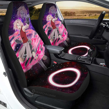 Haruno Sakura Car Seat Covers Custom Anime Galaxy Style Car Accessories For Fans - Gearcarcover - 1