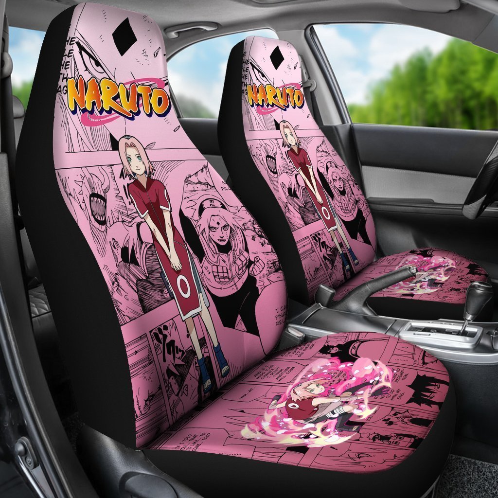 Haruno Sakura Car Seat Covers Custom Manga Anime Car Accessories - Gearcarcover - 3
