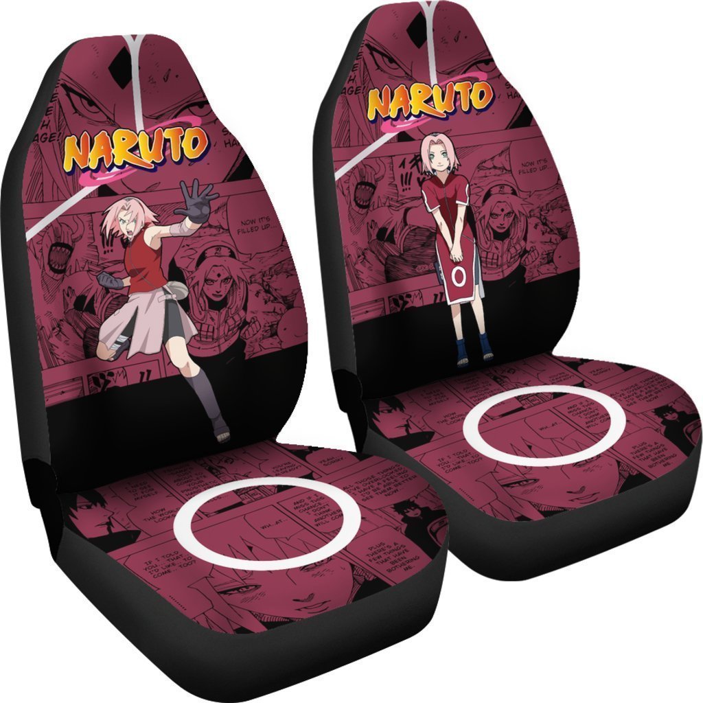 Haruno Sakura Car Seat Covers Custom Manga Anime Car Accessories - Gearcarcover - 4