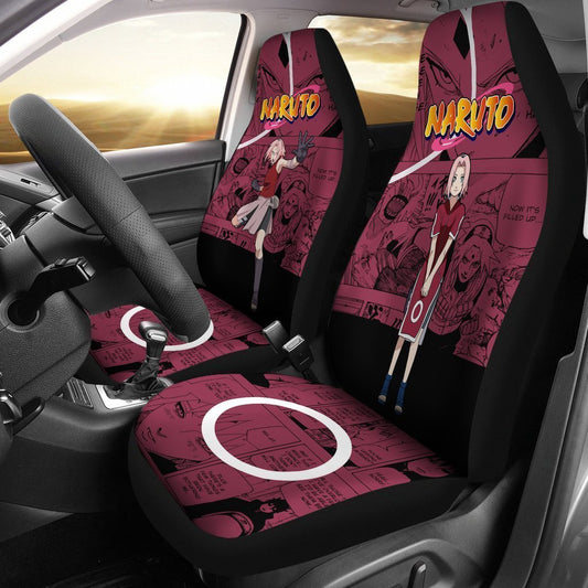 Haruno Sakura Car Seat Covers Custom Manga Anime Car Accessories - Gearcarcover - 1