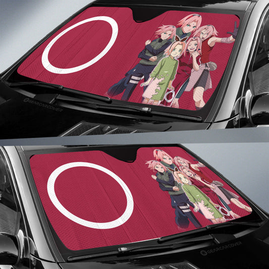 Haruno Sakura Car Sunshade Custom Anime Car Accessories For Fans - Gearcarcover - 2