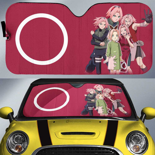 Haruno Sakura Car Sunshade Custom Anime Car Accessories For Fans - Gearcarcover - 1