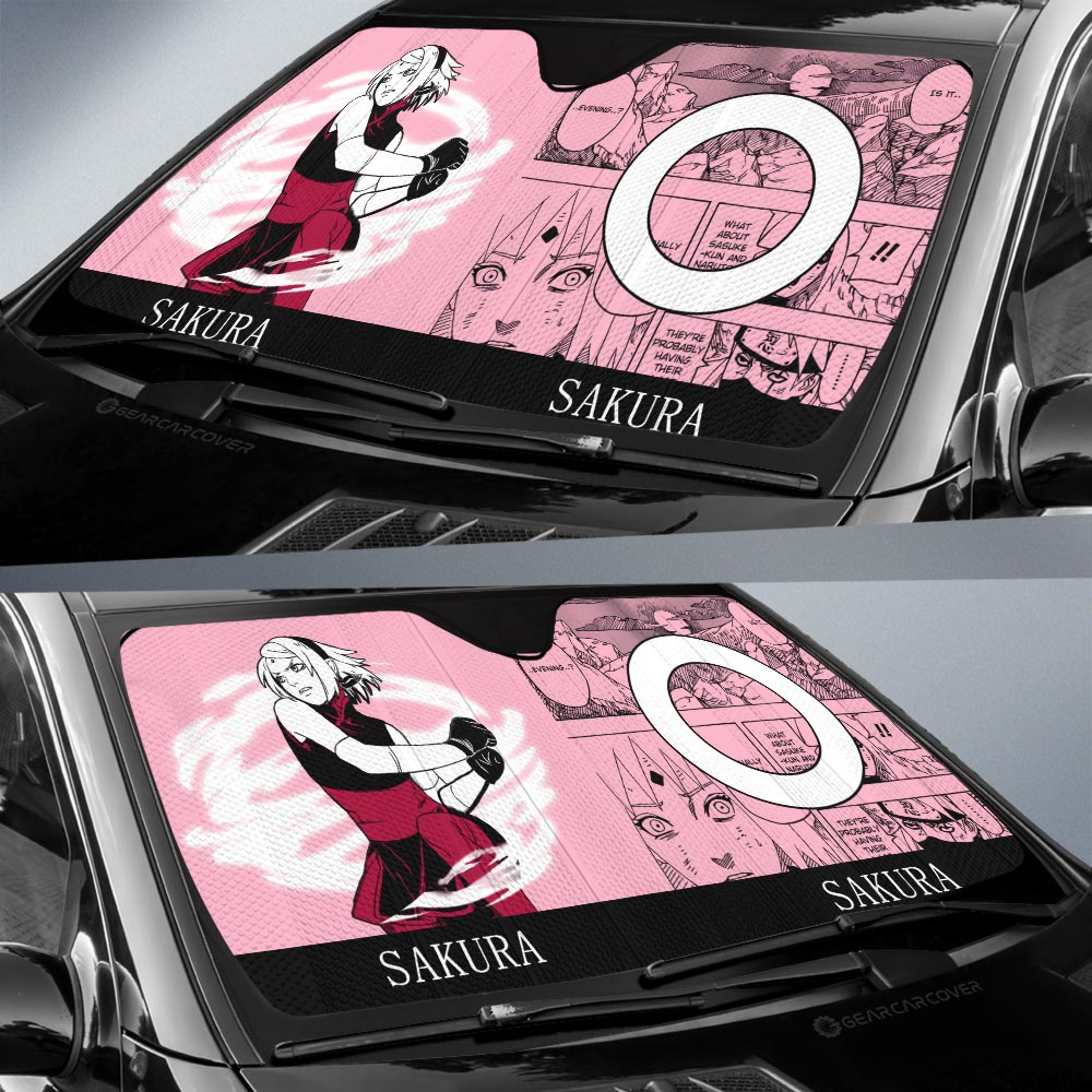 Haruno Sakura Car Sunshade Custom Anime Car Accessories Manga Color Style - Gearcarcover - 2