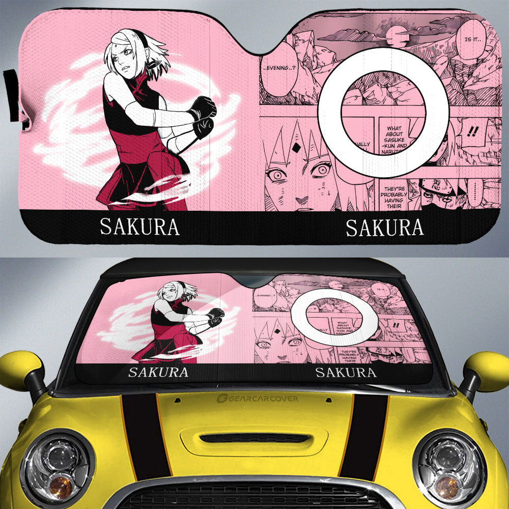 Haruno Sakura Car Sunshade Custom Car Accessories Manga Color Style - Gearcarcover - 1