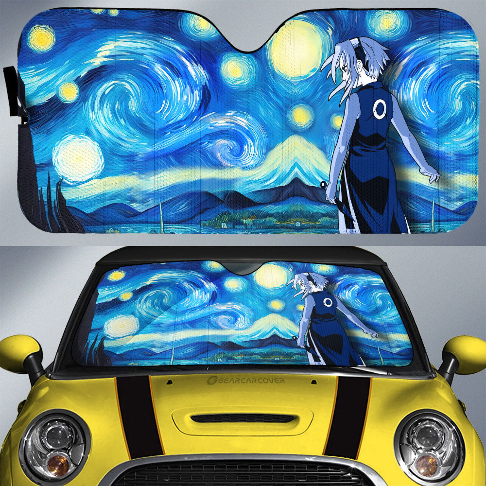 Haruno Sakura Car Sunshade Custom Starry Night Styles - Gearcarcover - 1