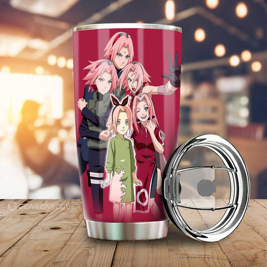 Haruno Sakura Tumbler Cup Custom Anime Car Accessories For Fans - Gearcarcover - 1