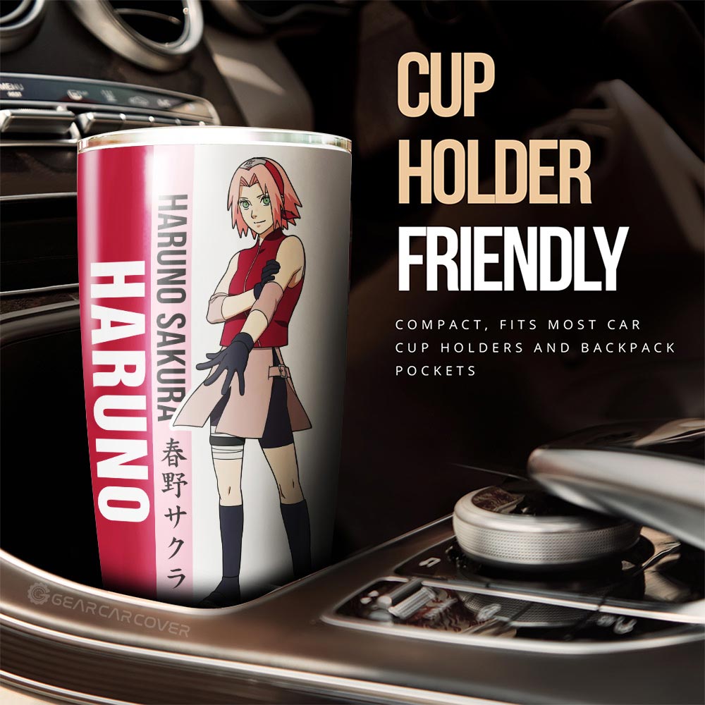 Haruno Sakura Tumbler Cup Custom Anime Car Accessories - Gearcarcover - 2