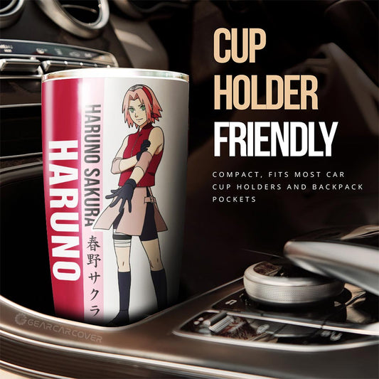 Haruno Sakura Tumbler Cup Custom Anime Car Accessories - Gearcarcover - 2