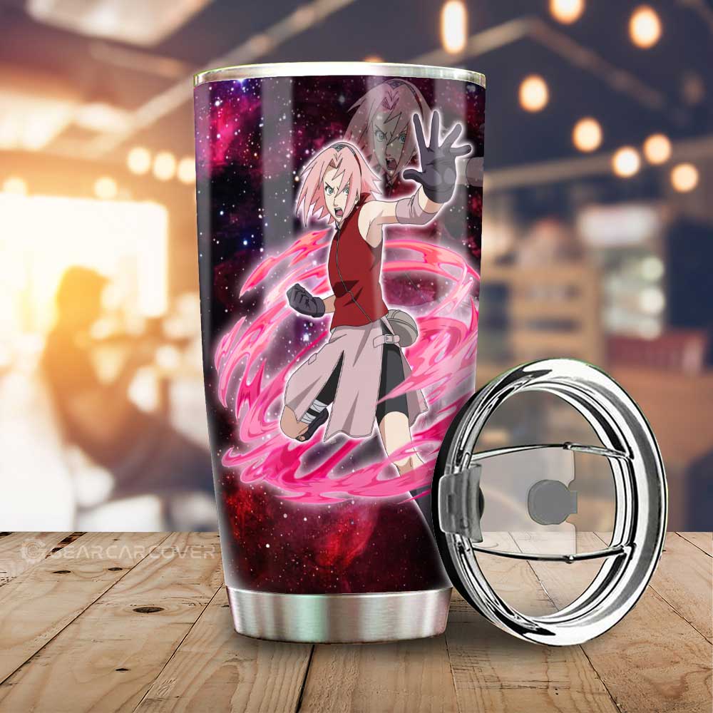 Haruno Sakura Tumbler Cup Custom Anime Galaxy Style Car Accessories For Fans - Gearcarcover - 1
