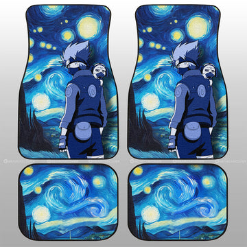 Hatake Kakashi Car Floor Mats Custom Starry Night Styles - Gearcarcover - 1