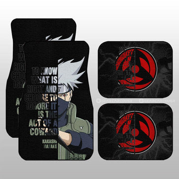 Hatake Kakashi Quotes Car Floor Mats Custom Anime Car Accessoriess - Gearcarcover - 1