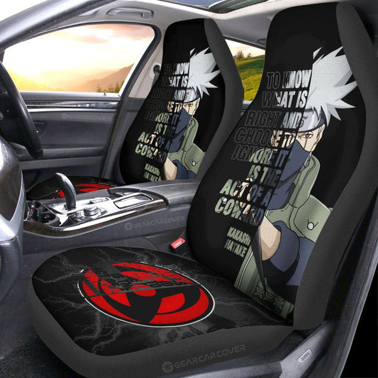 Hatake Kakashi Quotes Car Seat Covers Custom Anime Car Accessoriess - Gearcarcover - 2