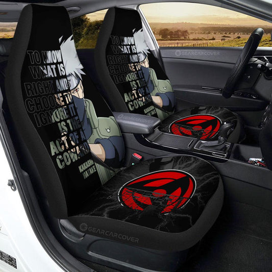 Hatake Kakashi Quotes Car Seat Covers Custom Anime Car Accessoriess - Gearcarcover - 1