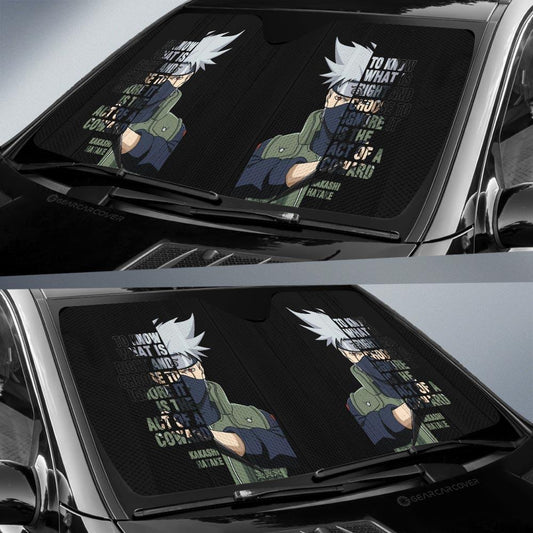 Hatake Kakashi Quotes Car Sunshade Custom Anime Car Accessoriess - Gearcarcover - 2