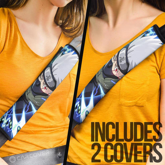 Hatake Kakashi Seat Belt Covers Custom For Anime Fans - Gearcarcover - 2