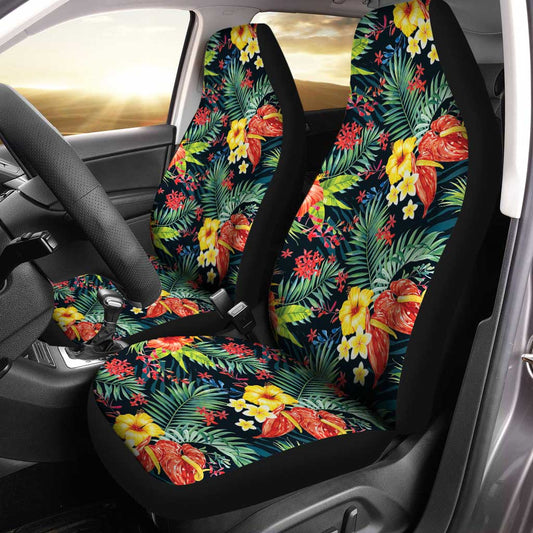 Hawaiian Car Seat Covers Custom Plumeria Hibiscus Car Accessories - Gearcarcover - 1