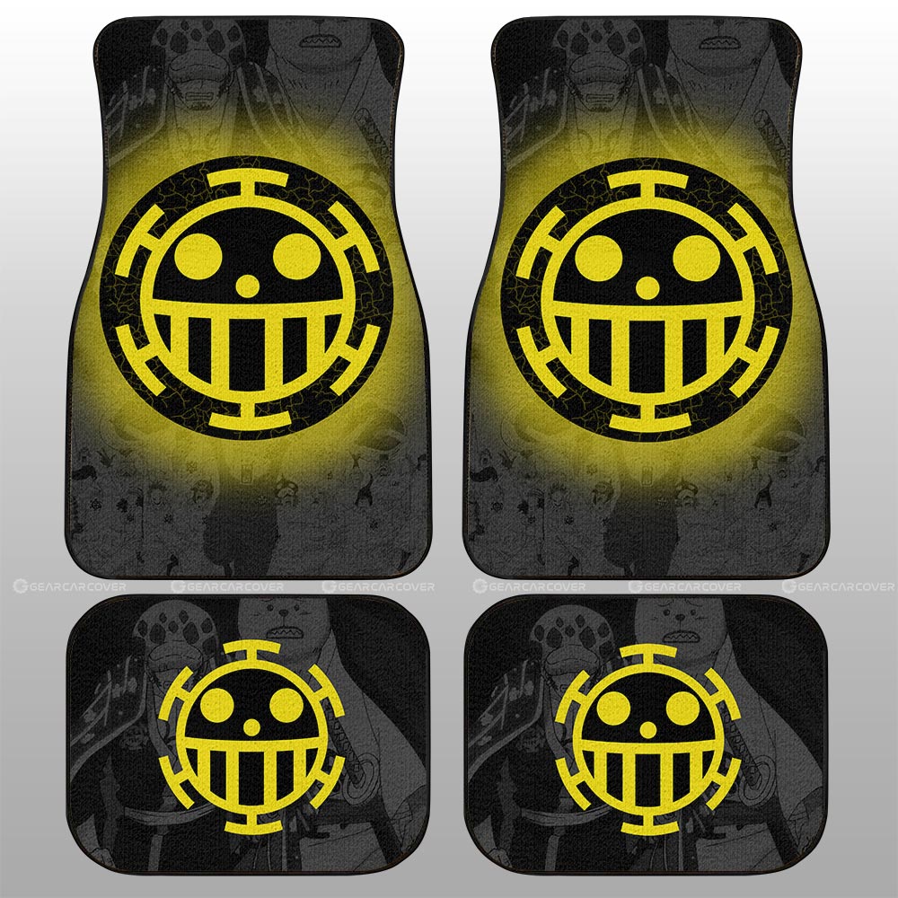 Heart Pirates Flag Car Floor Mats Custom Car Accessories - Gearcarcover - 2