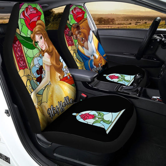 His Belle Her Beast Car Seat Covers Custom Cartoon Car Accessories - Gearcarcover - 2